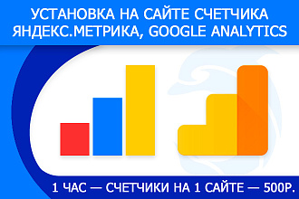 Установить счетчик Яндекс. Метрика, Google Analytics на любом сайте