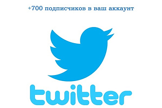 700 подписчиков в ваш аккаунт Twitter