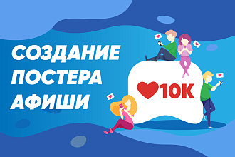 Создам постер, афишу, плакат