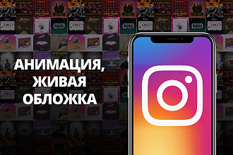 Промо анимация, сторис instagram, живая обложка