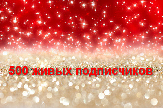 500 живых подписчиков ВК