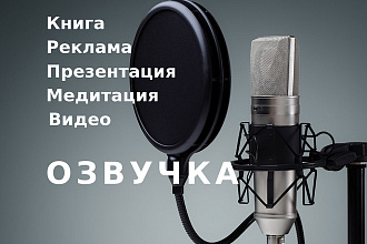 Озвучу тренинг, книгу, сказку, рекламу, презентацию, видео