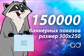 150 тыс баннерных показов, размер 300x250