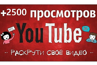 +2500 просмотров видео на YouTube