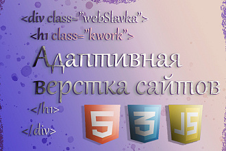 Адаптивная HTML + CSS + JS, jQuery верстка по макету PSD, Figma
