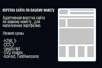 Верстка страниц Вашего сайта