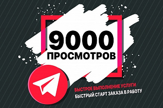 9000 просмотров + бонус на 18 постов в Telegram