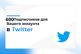 600 подписчиков для вашего аккаунта Twitter