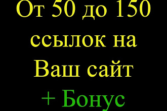 От 50 до 150 ссылок с форумов на Ваш сайт