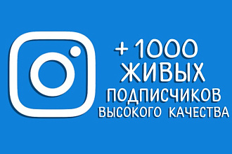 Добавлю 1000 живых подписчиков на ваш Instagram профиль