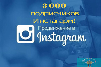 3 000 подписчиков Инстаграм