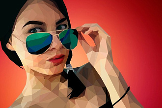 Сделаю портрет в стиле low poly