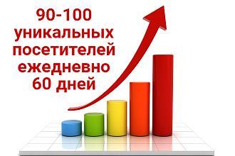 SEO и Трафик. Посетители на сайт. 90-100 ежедневно 60 дней