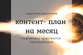 Контент- план на месяц