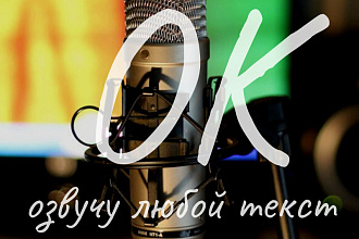 Озвучу любой текст, мануал, курс