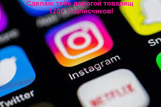 Добрый день. Добавлю вам 1200 Качественных подписчиков