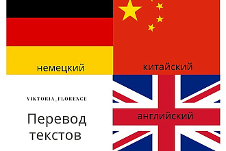 Перевод текстов с английского, китайского и немецкого языков