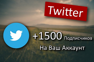 1700+ подписчиков в ваш аккаунт Twitter
