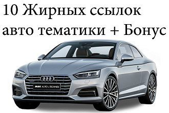 10 Жирных ссылок авто тематики