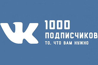 Качественные подписчики ВКонтакте, 1000 подписчиков от 500 руб