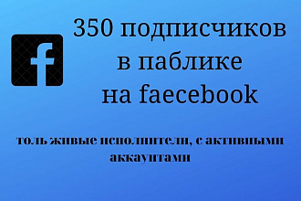 350 подписчиков в паблике на Facebook