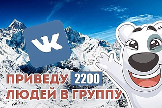 Получи 2200 подписчиков ВКонтакте в группу или на вашу страницу