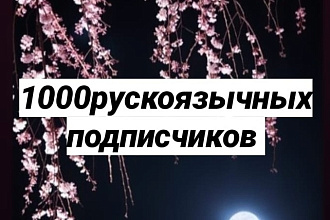 1000 рускоязычных подписчиков