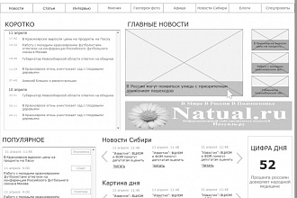 Создание прототипа 1 страницы сайта в axure