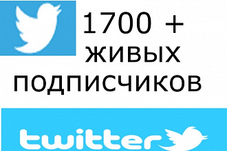 1700 подписчиков в ваш аккаунт Twitter