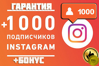 +1000 реальных подписчиков в Instagram + маленький бонус