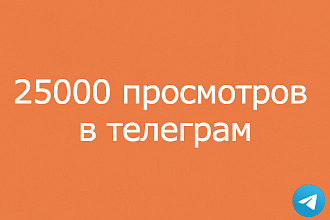 25000 просмотров на телеграм канал
