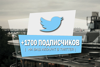 1700 подписчиков на Ваш аккаунт в Twitter