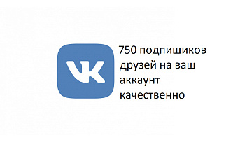 Добавлю 750 реальных подписчиков, или друзей в ВК