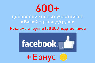 Купить подписчиков Facebook за 500 рублей + бонусом реклама в группах
