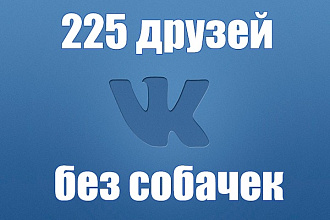 225 качественных друзей VK