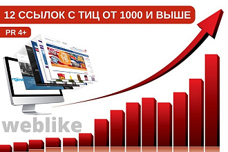 12 ссылок с ТИЦ от 1000 и выше