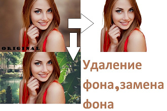 Удалю, заменю фон с фото