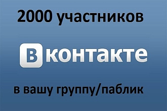 2000 людей в вашу группу вконтакте