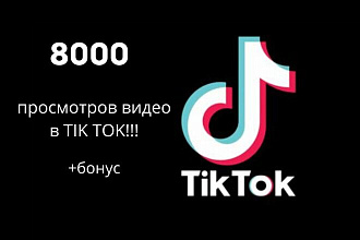 8000 просмотров видео TIK-TOK