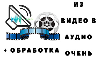 Вырежу из видео аудио+минимальная обработка