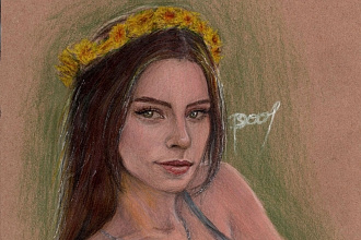 Нарисую портрет классическими материалами