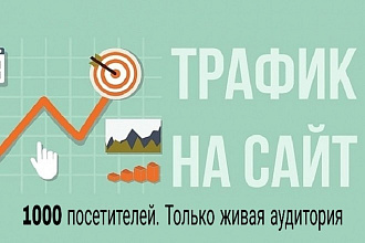 Трафик для Вашего сайта с трастовых ресурсов. 1000 реальных посетителей