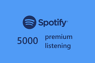 5000 премиум прослушиваний на Spotify