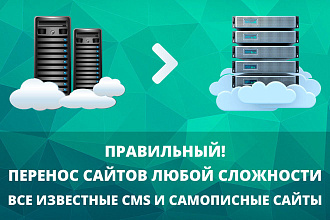 Перенос сайтов любой сложности. Любые CMS и самописные сайты
