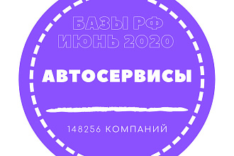 База данных Автосервисов. Вся Россия - 148256 организаций