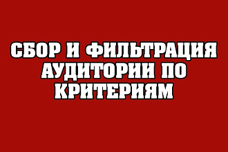 Сбор и фильтрация активной целевой аудитории по критериям