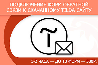 Подключение форм обратной связи к скачанному TILDA сайту, странице