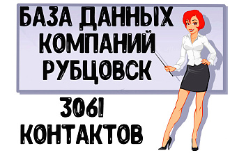 База данных компаний г. Рубцовск Актуальность январь 2021