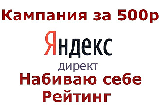 Поисковая кампания Яндекс. Директ под ключ за 500 р