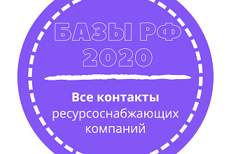 База ресурсоснабжающих компаний. 17526 шт. в базе